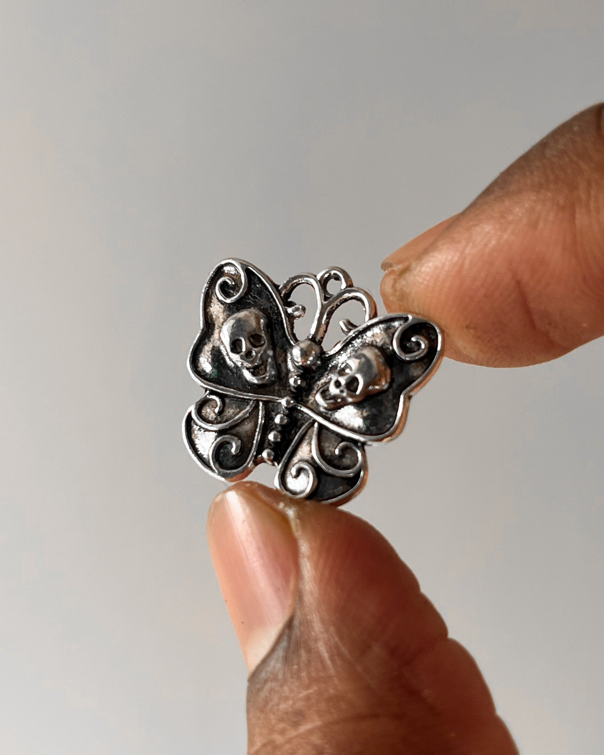 10 pc Skull Butterfly Charm