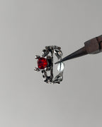 5 pc Red stone Ring