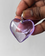Purple chunky glass heart