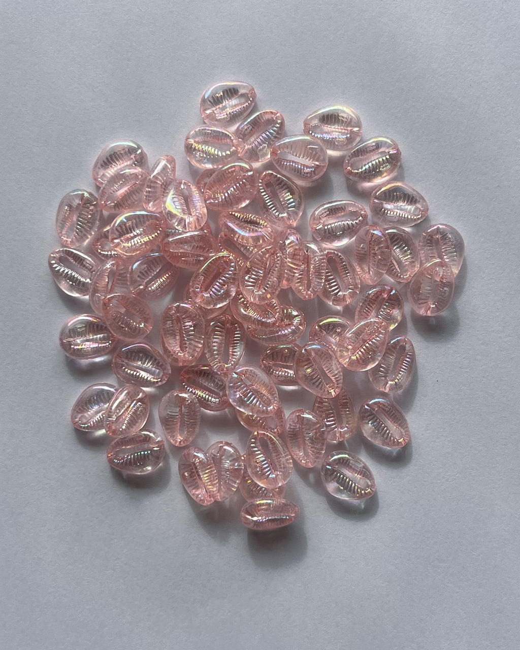 Pink shell beads - 25 grams