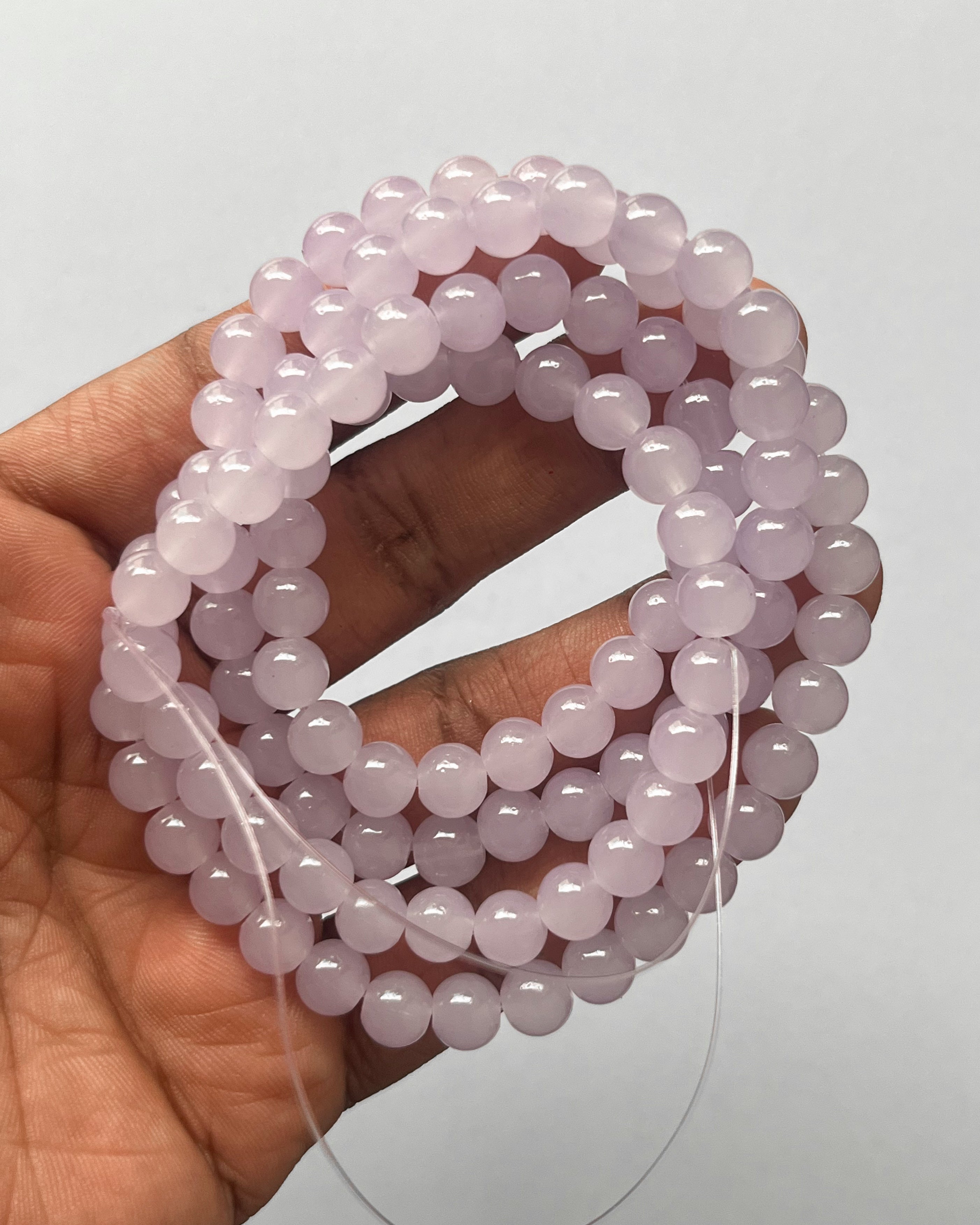 Light purple Jelly beads - 1 line