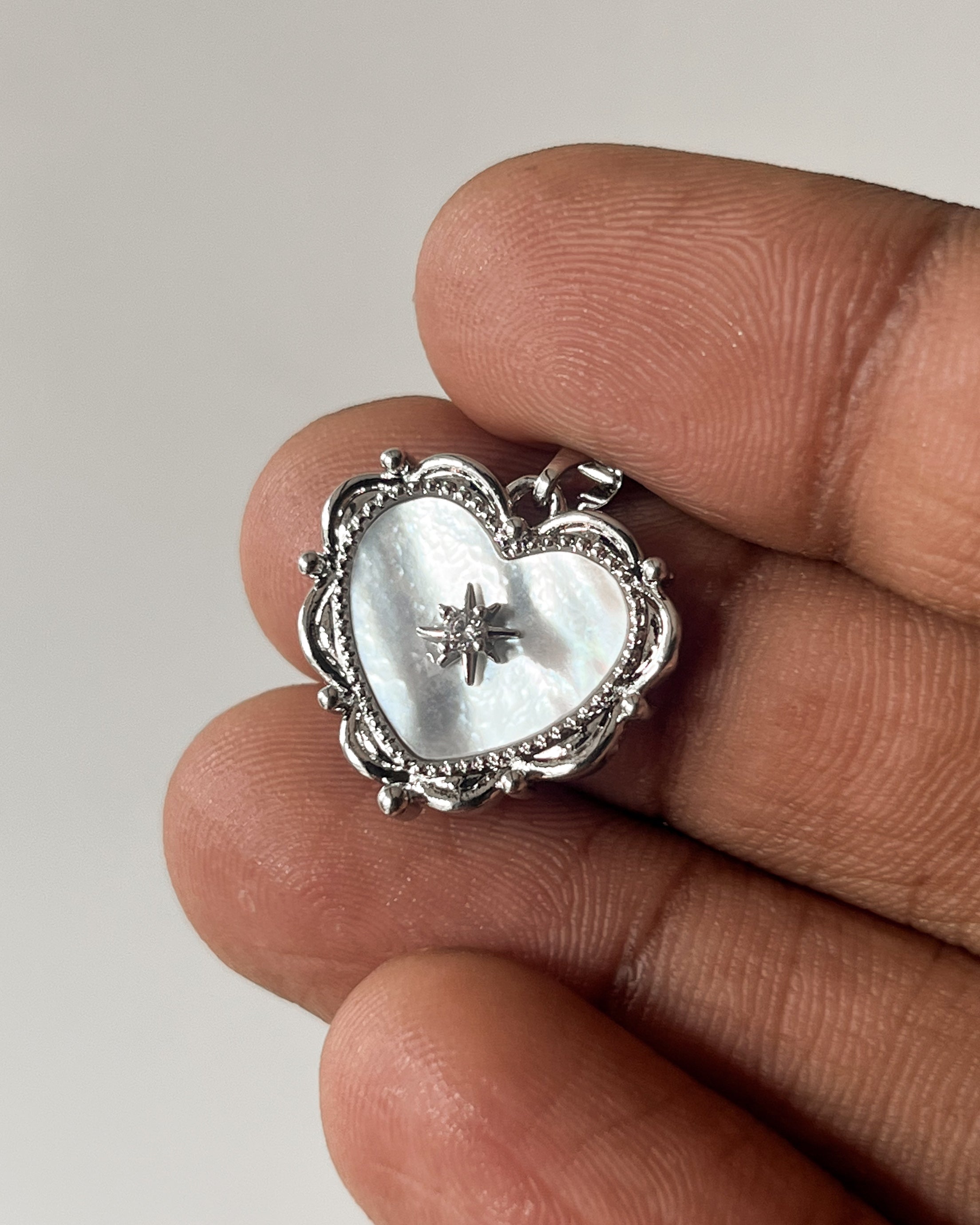 Premium silver Heart charm