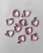 Pink Heart Pendant | 5 pc (no refund on scratches)