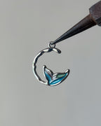 Fish tail moon charm