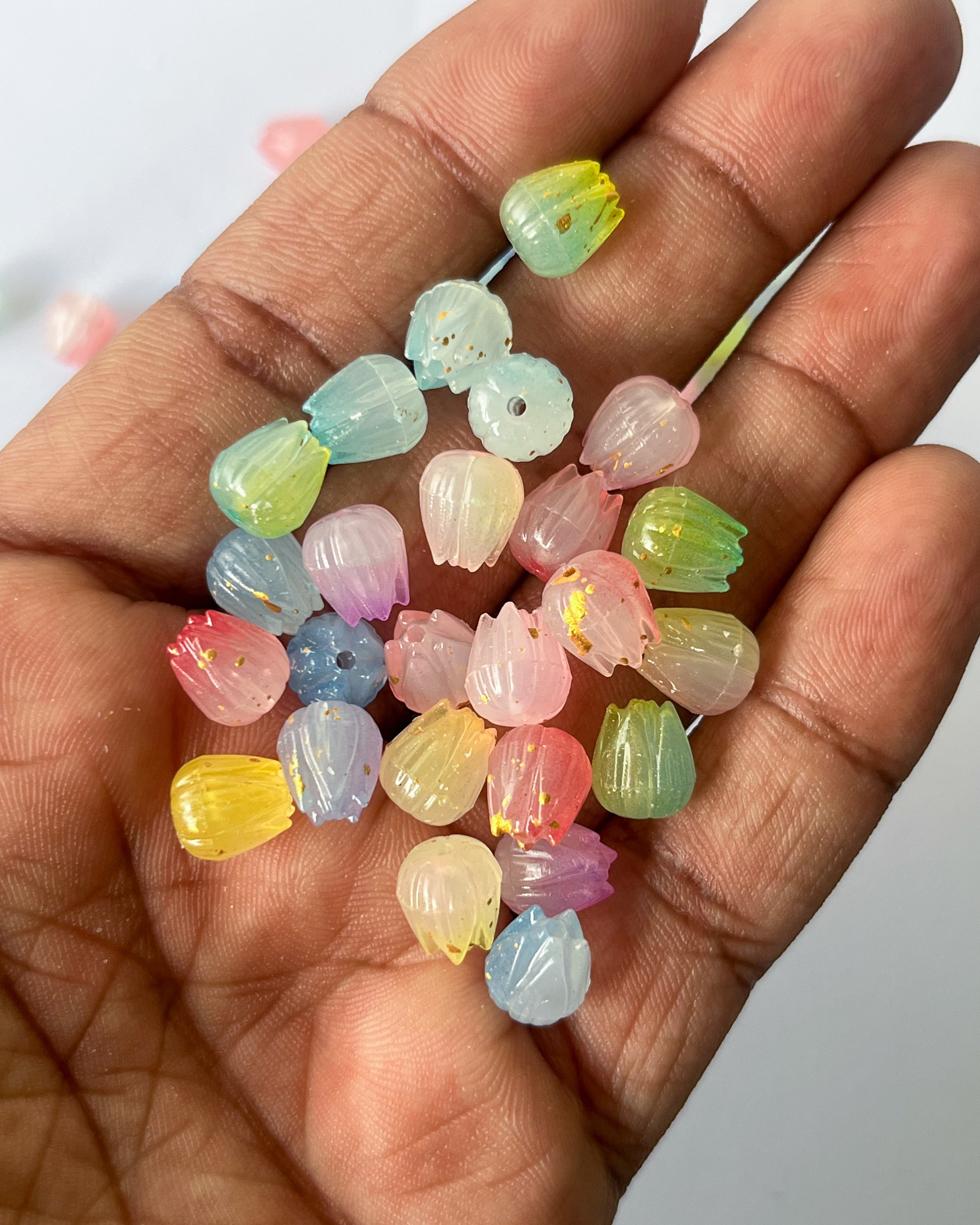 Mix tulip beads- 25 grams