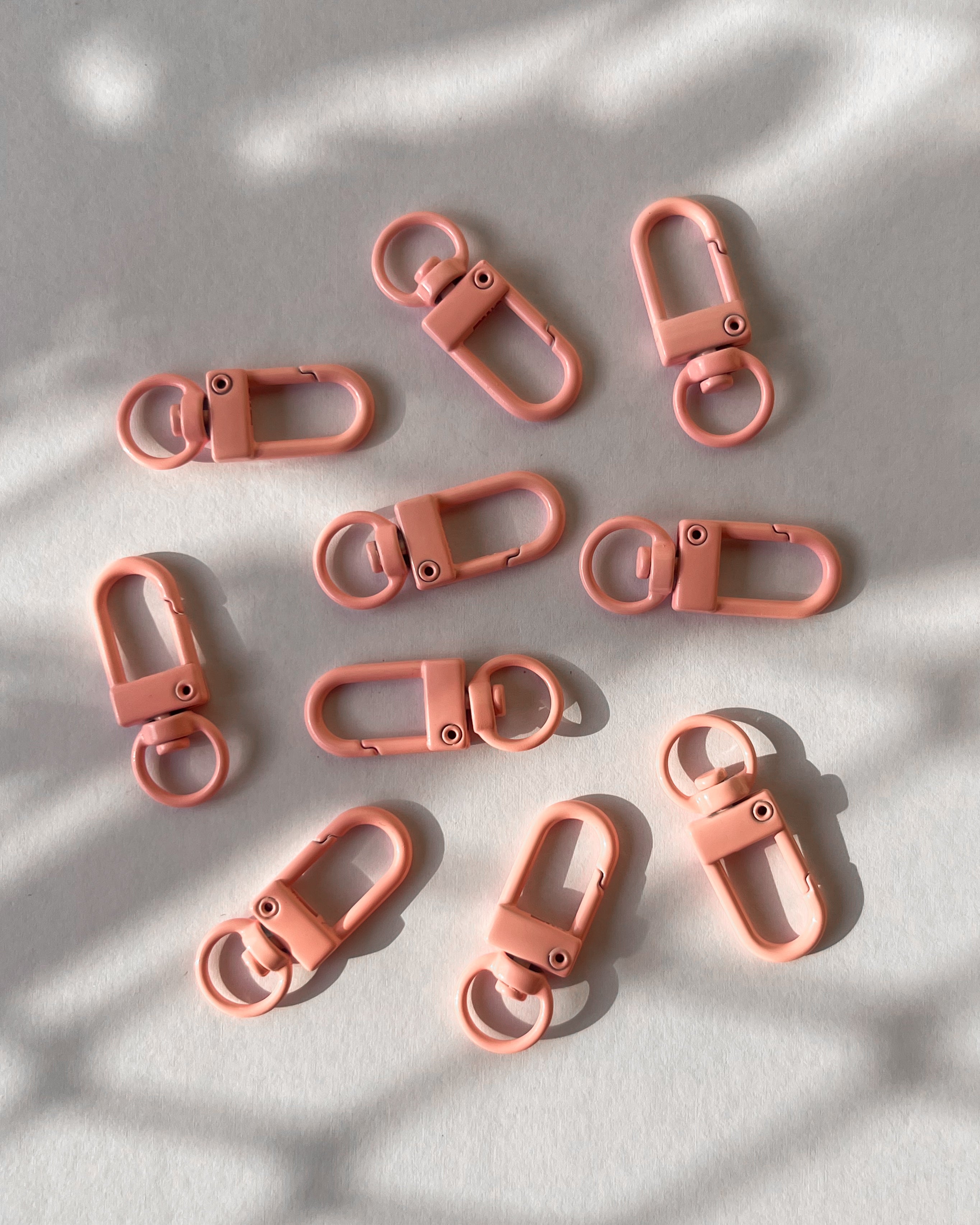 Peach Keychain hooks 10 pc