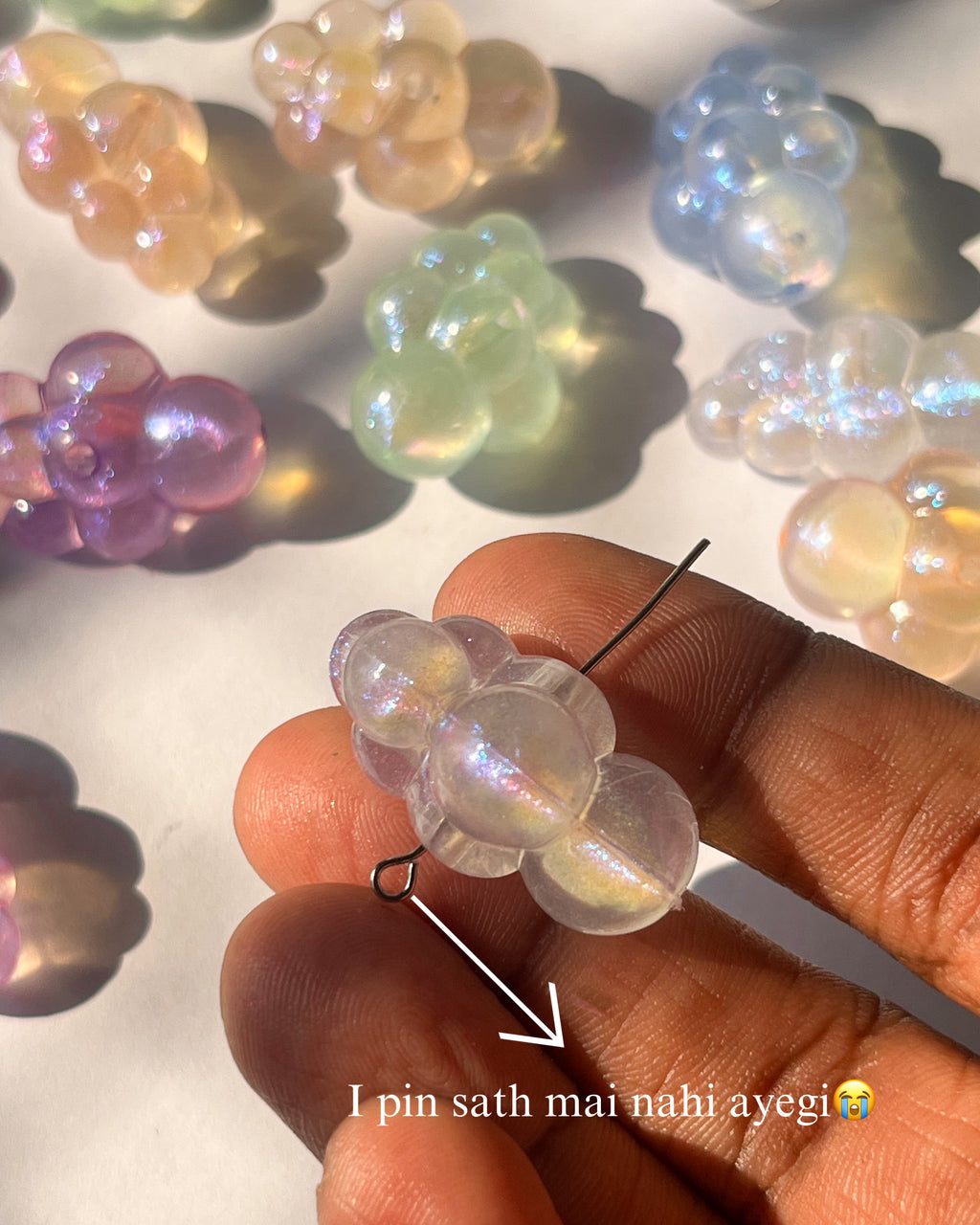Glitter Cloud Beads