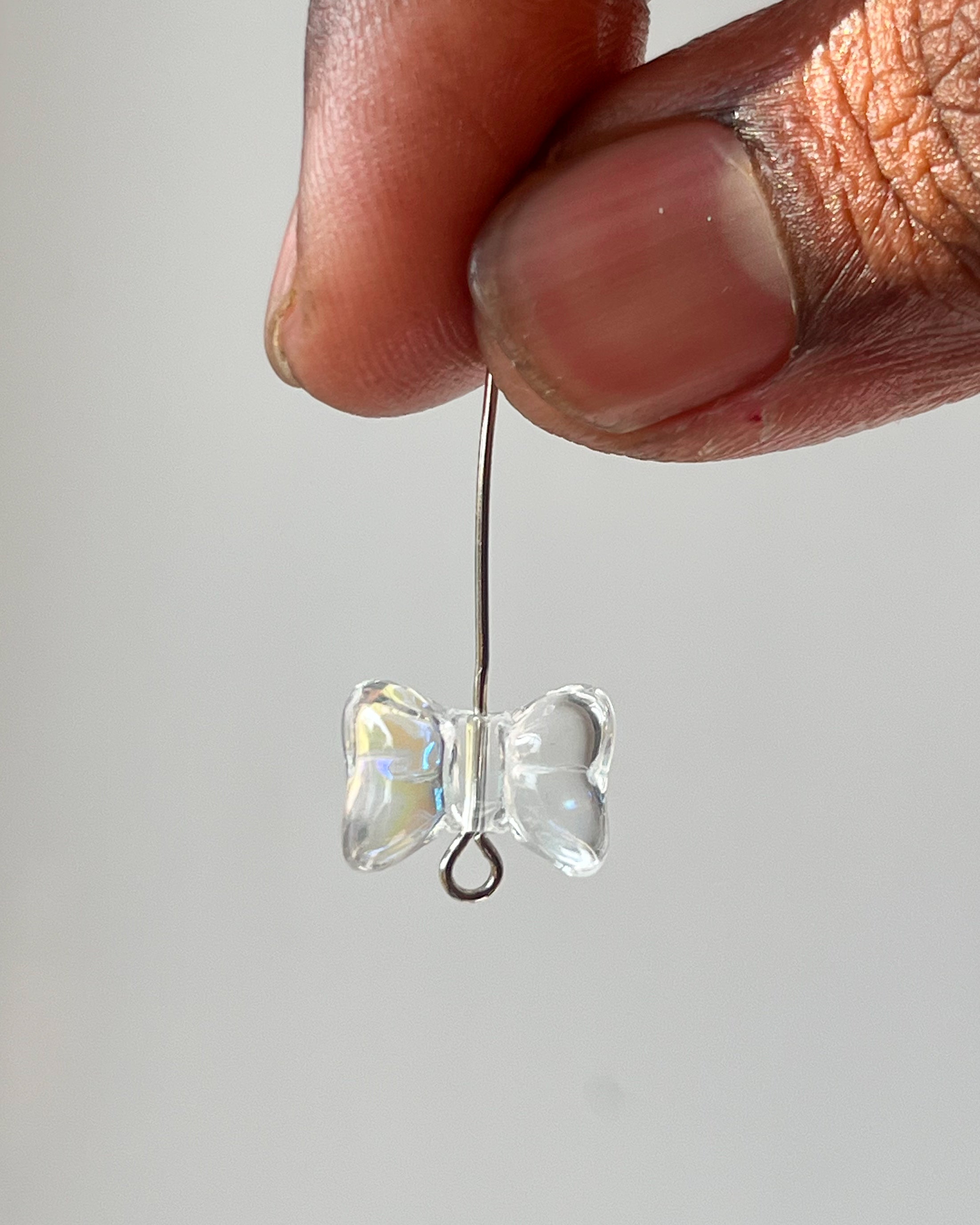 Glass bow beads | 10 pc