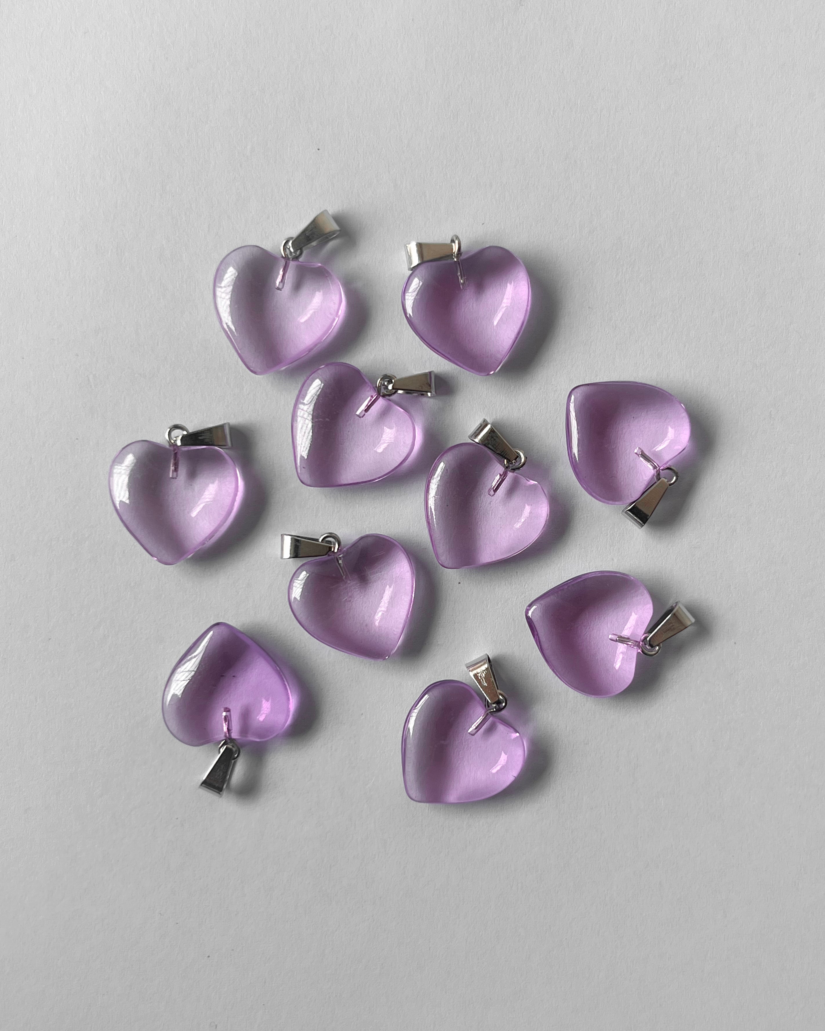 Purple Heart Pendant | 5 pc (no refund on scratches)
