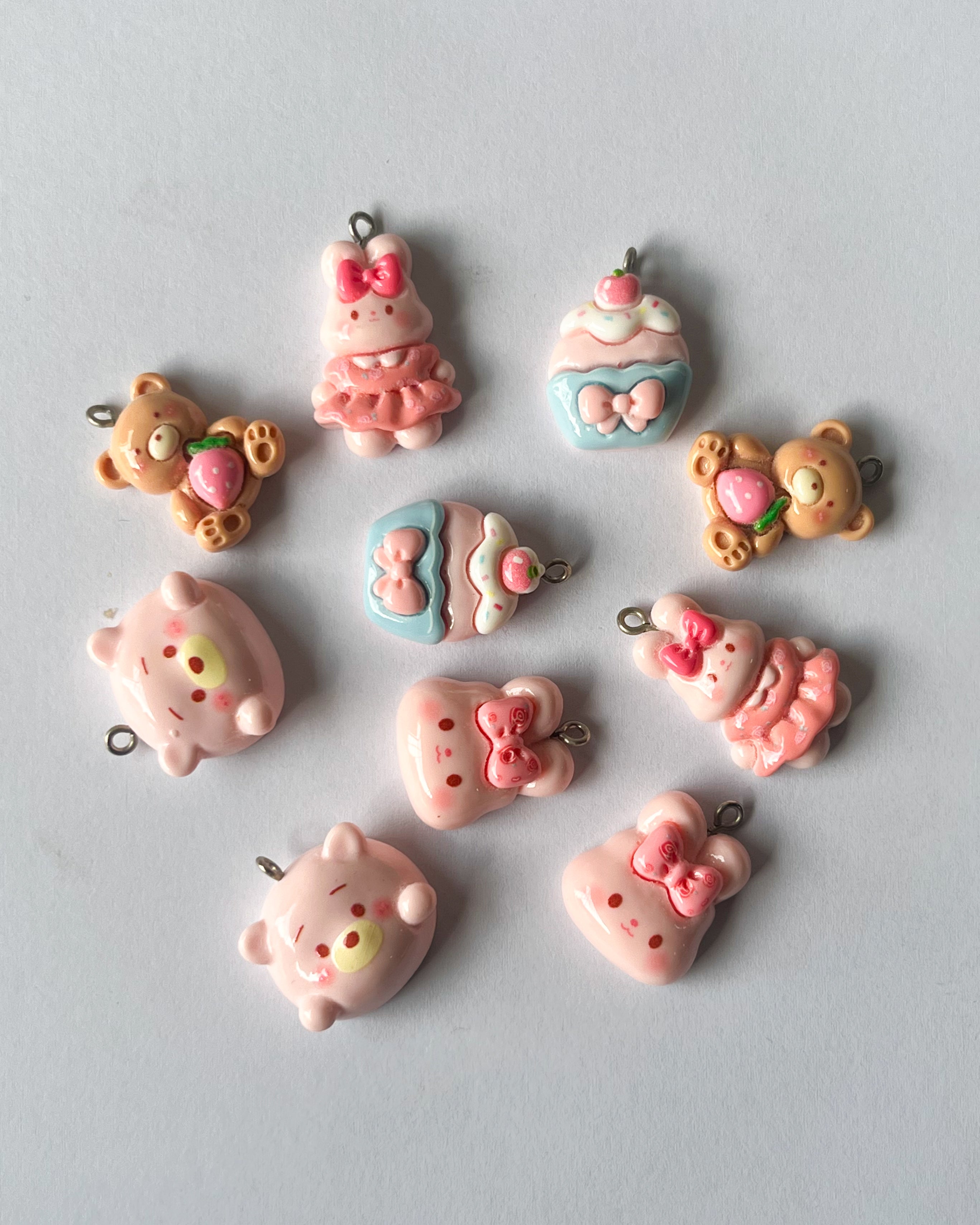 “Hooks are rusting” Mix charms - 10 pcs