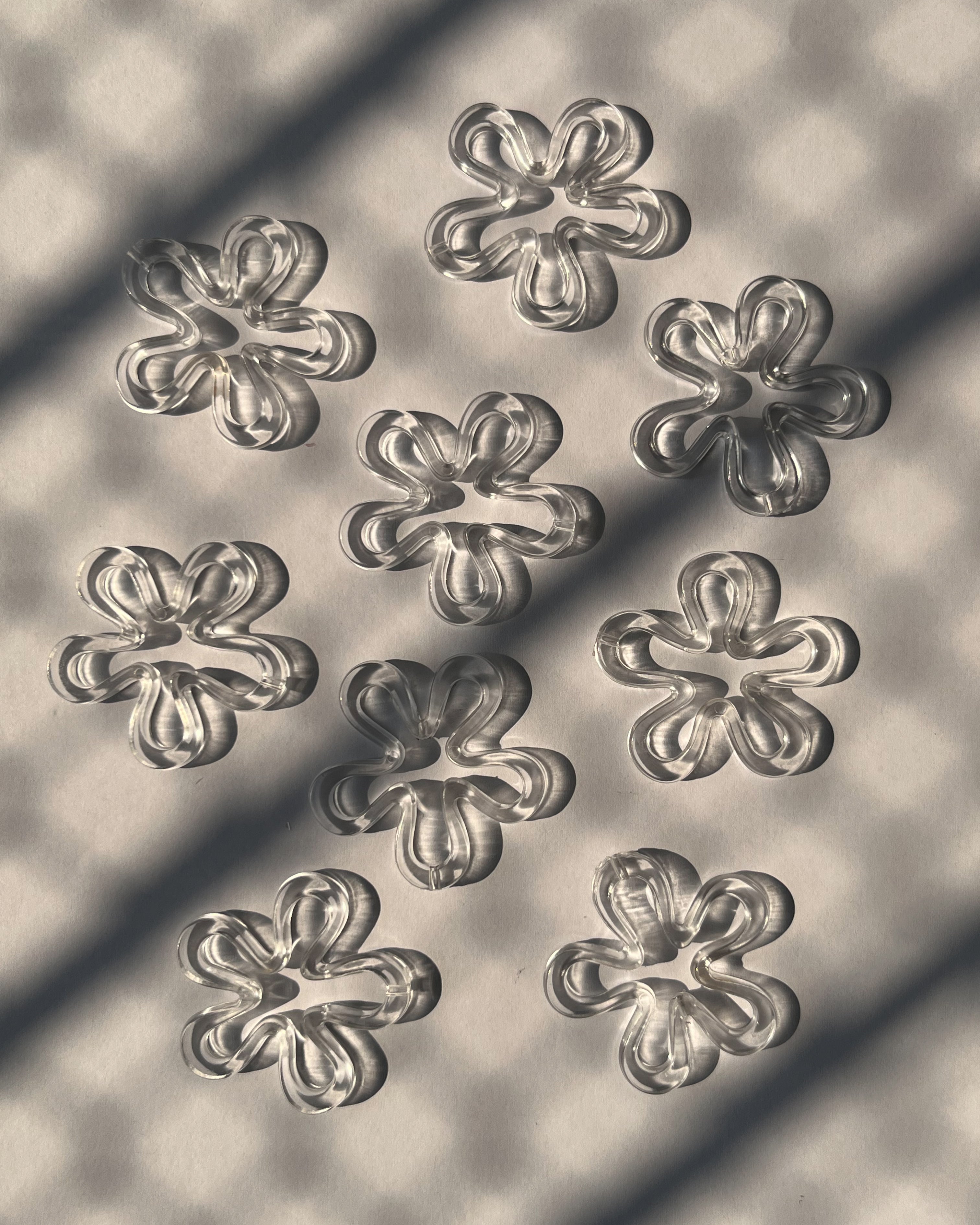 Chunky Flower Bead // 10 pc