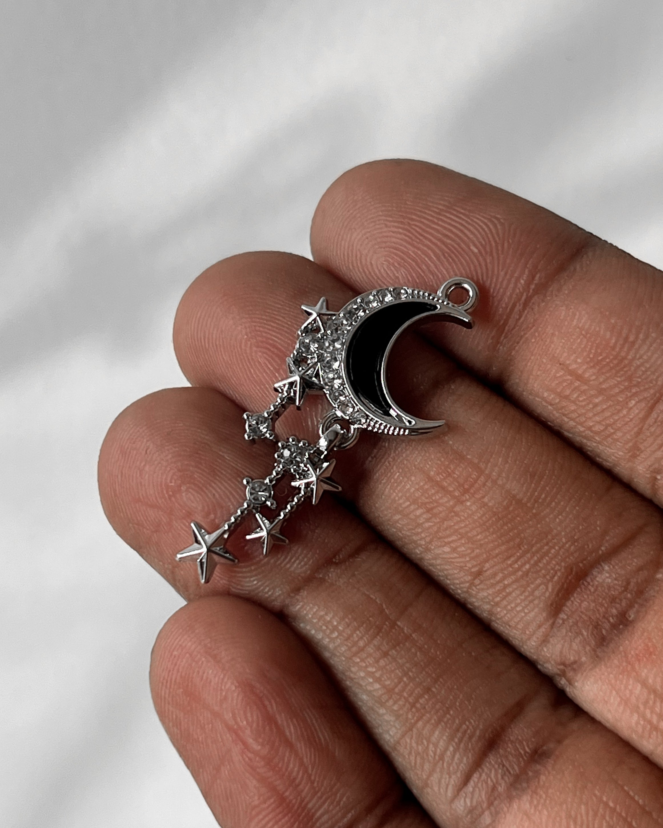 Black Moon bling charm