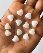 Holographic big heart beads // 25 grams