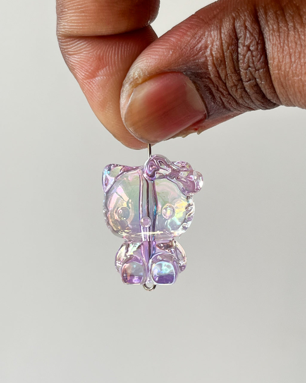Purple kitty Bead 10 pc