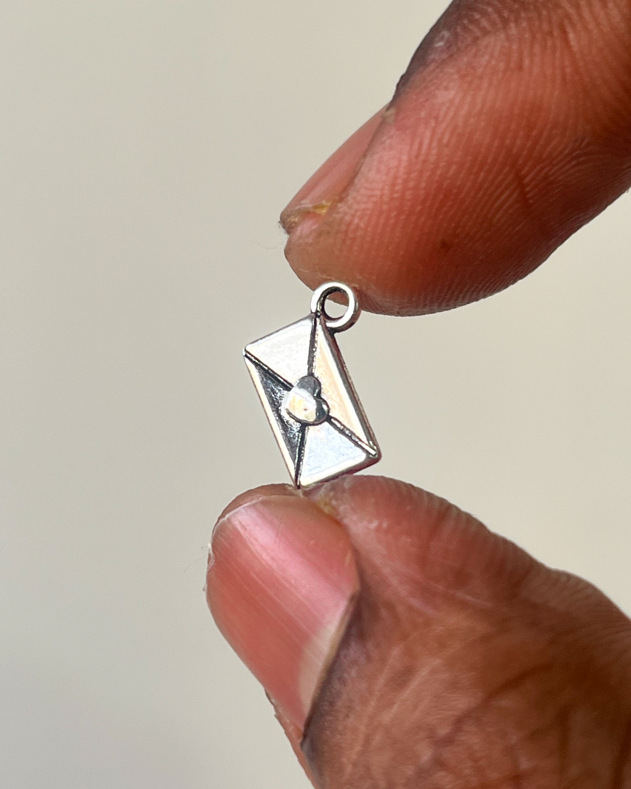 Heart envelope Charm  10 pcs