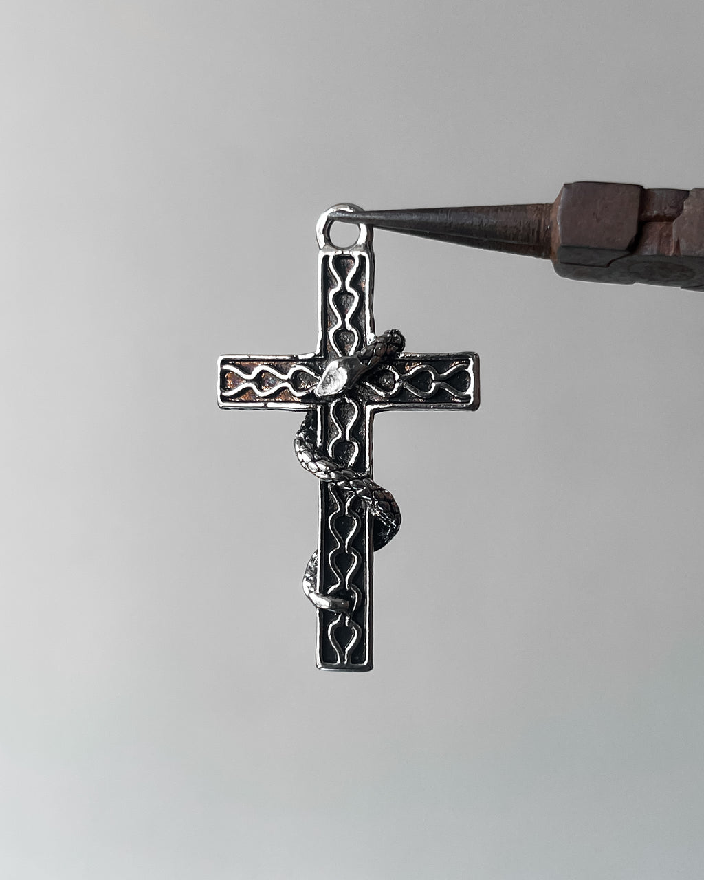 Snake cross pendant