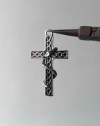 Snake cross pendant