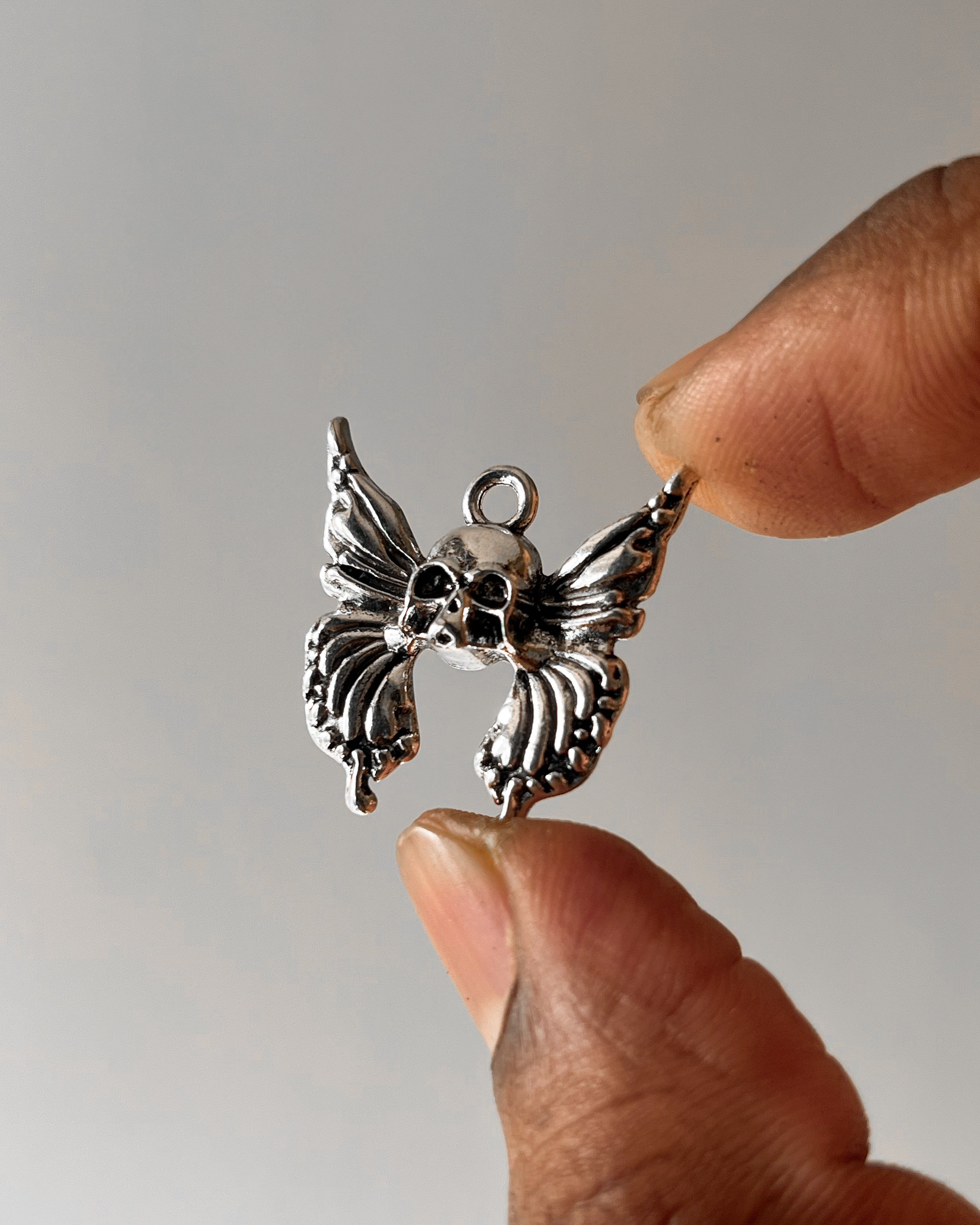 10 pc Skull Butterfly Charm