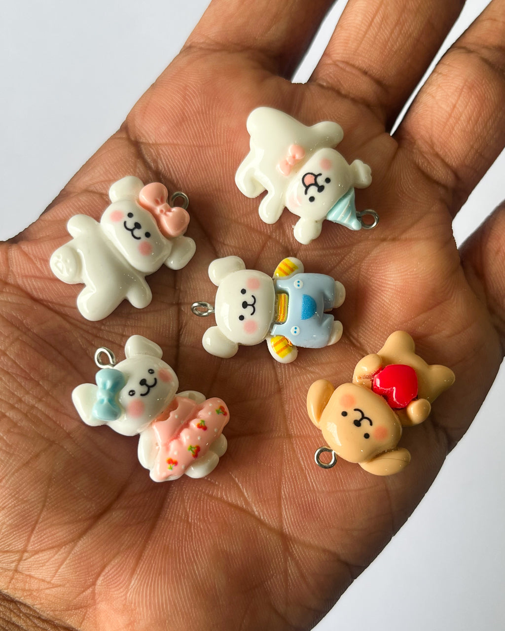 “Hooks are rusting” Teddy charms - 10 pcs