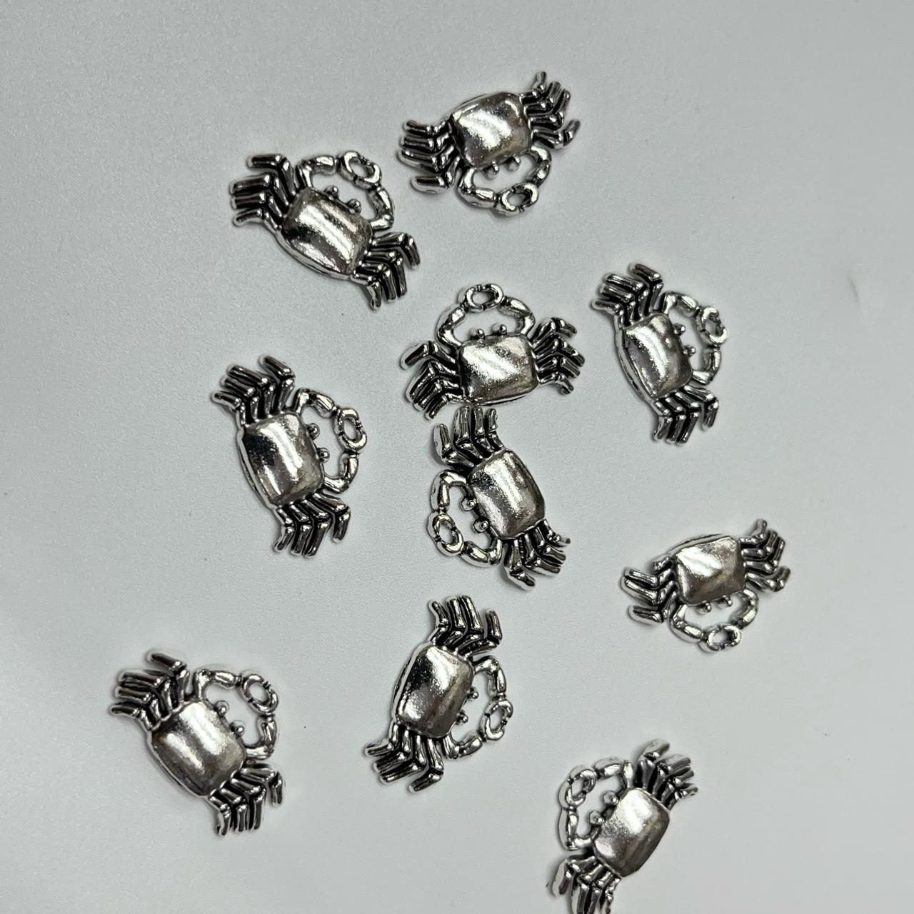 Sliver Crab Charms | Pack of 10 pc