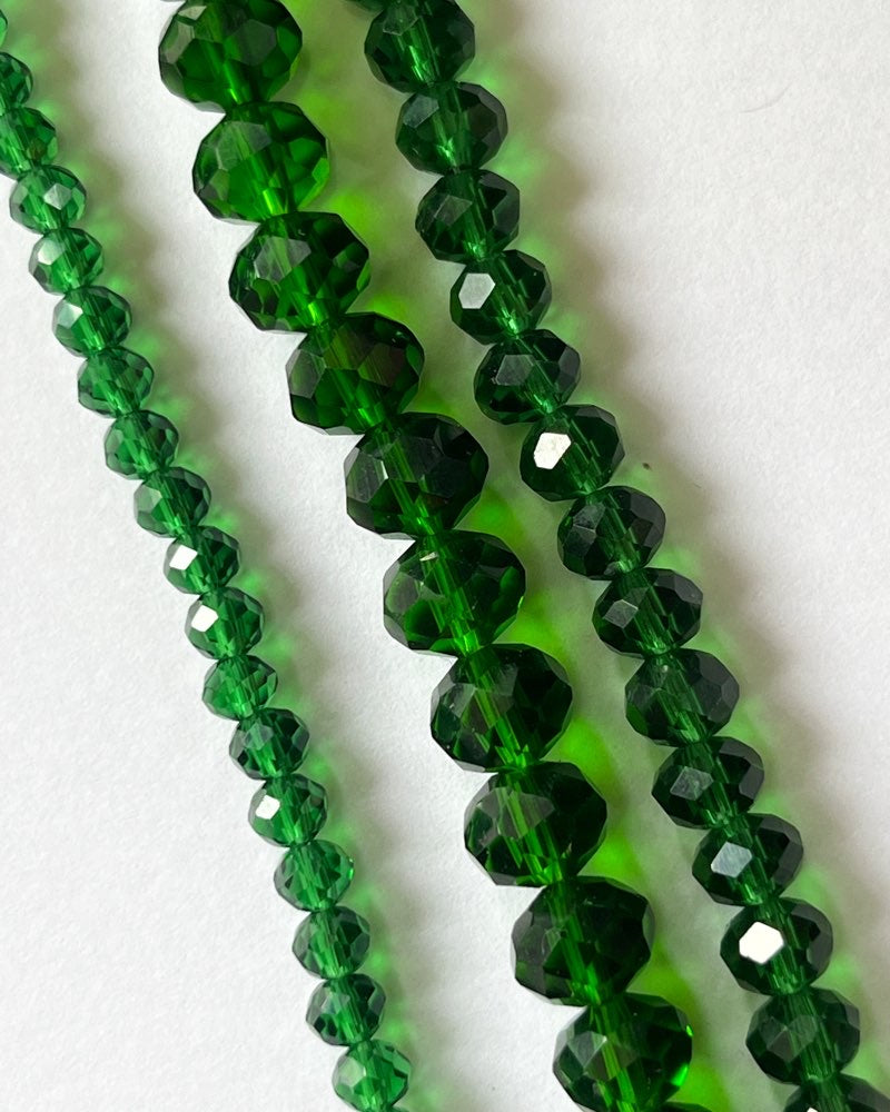 Dark Green Crystal Bead