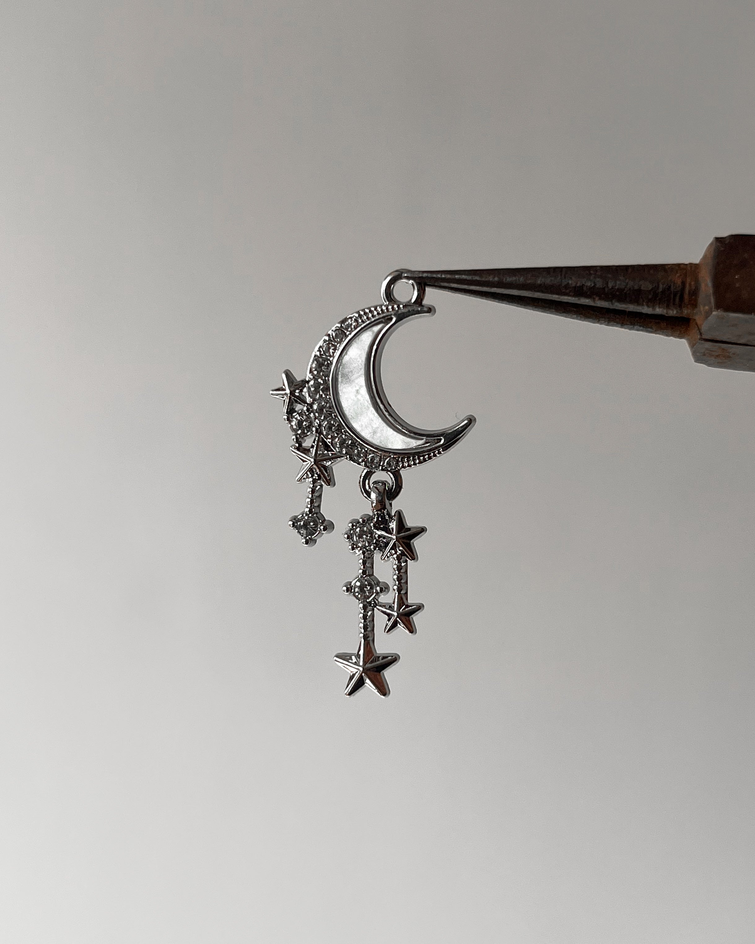 White Moon bling charm