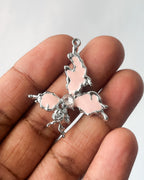 Icy pink butterfly charm