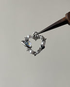 Pearl heart charm