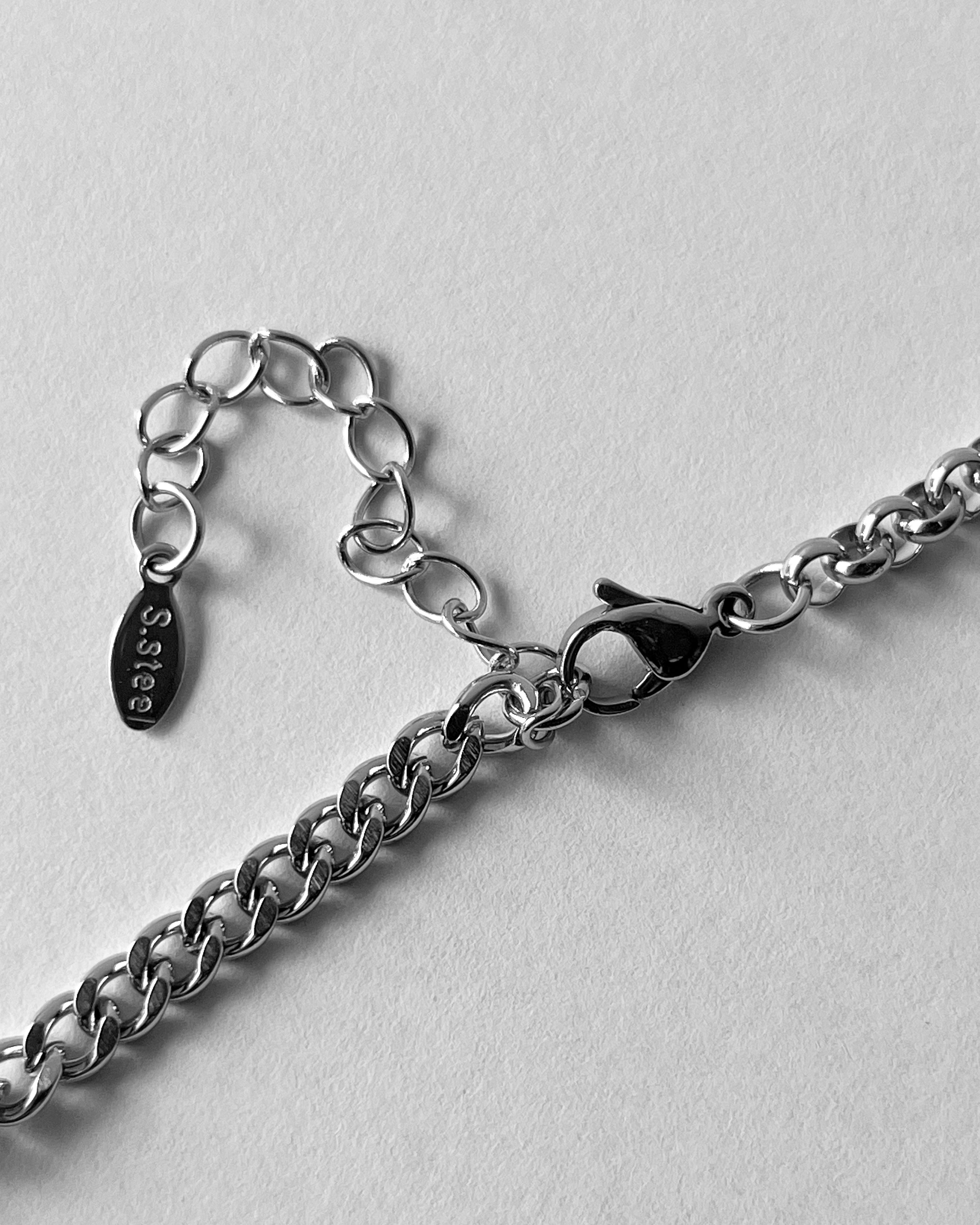 Onyx Steel Chain Necklace