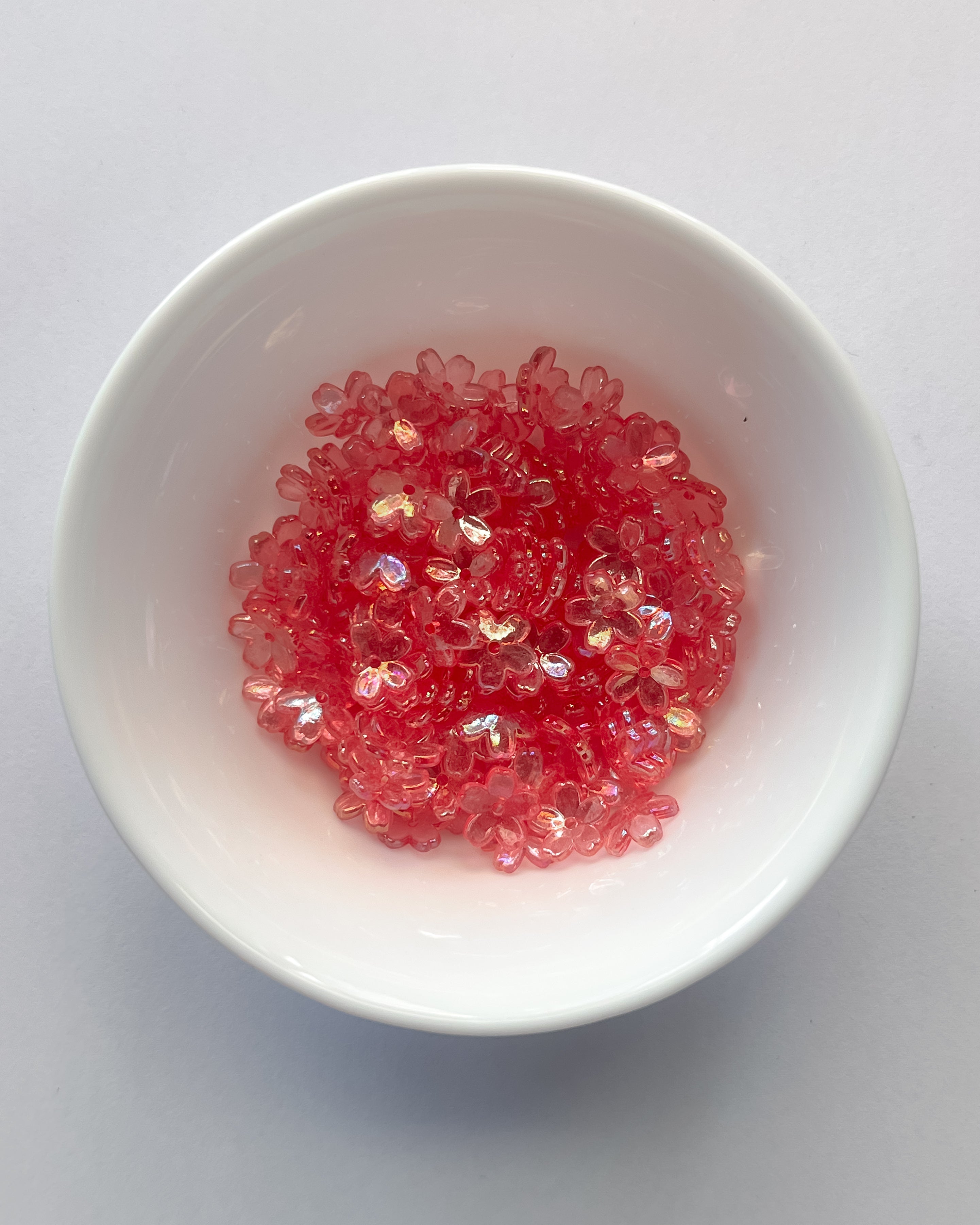 2.0 dark pink mini Flower beads - 25 grams
