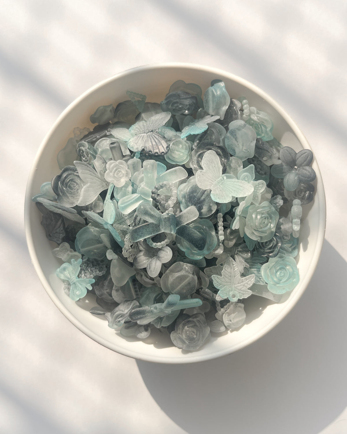 Frost Teal Blue/Grey Bead Soup - 50g Pack