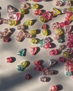 Multi colour gravel beads // 25 grams