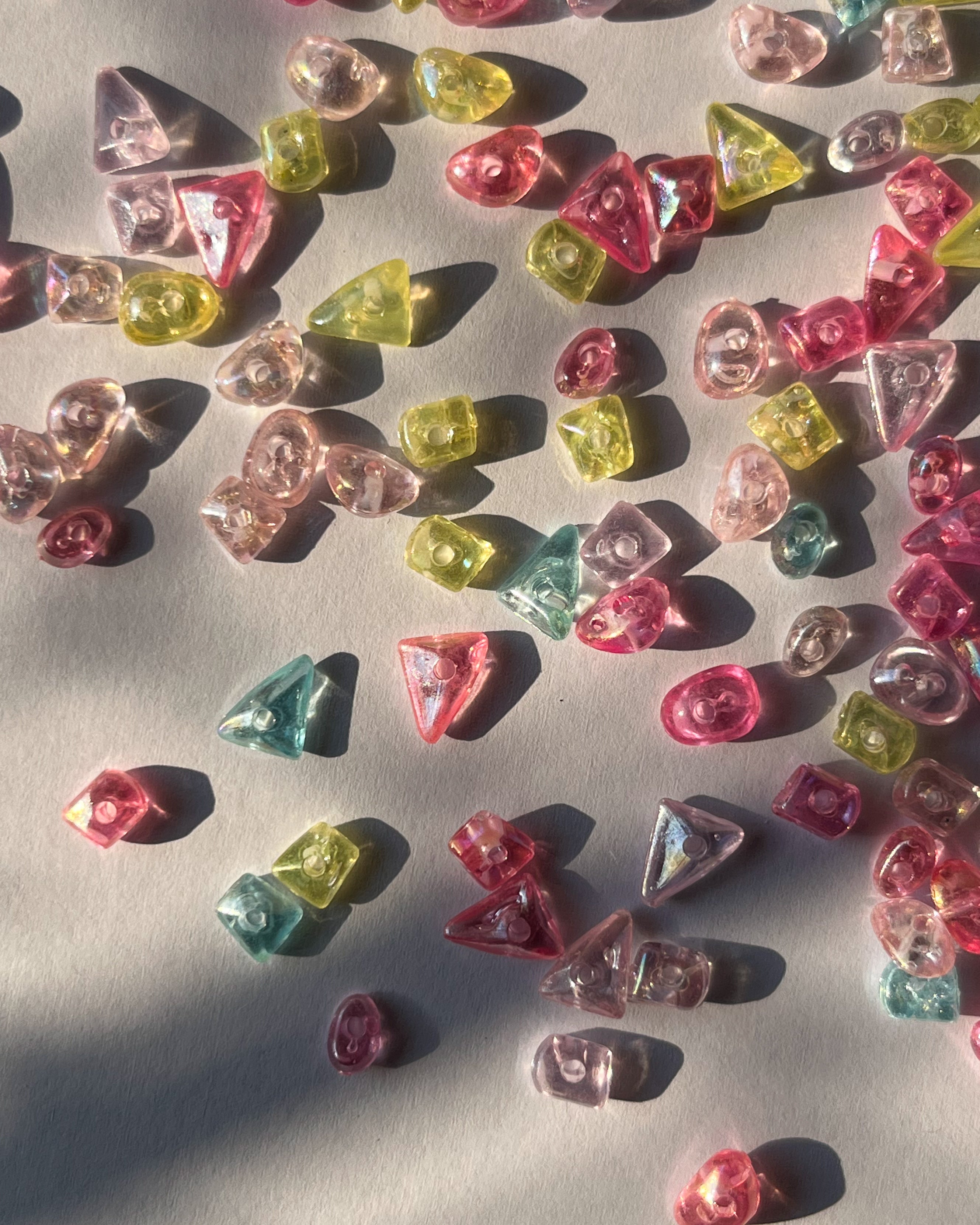 Multi colour gravel beads // 25 grams