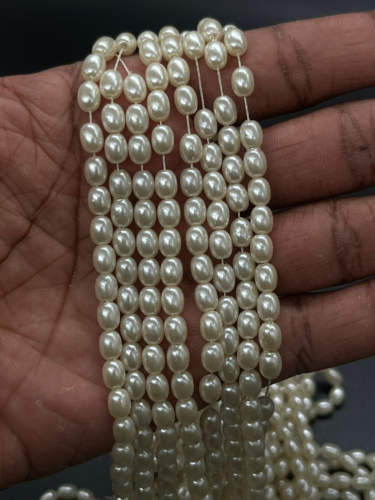 Plastic Oval beads |  1 bunch