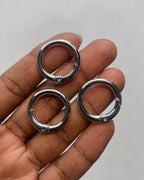 Silver Round Keychain hooks 10 pc