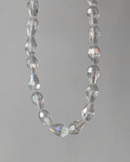 White Drop Crystal Beads | 8mm | 1 line