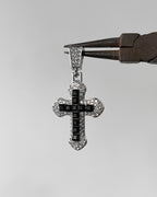 Iced out black cross