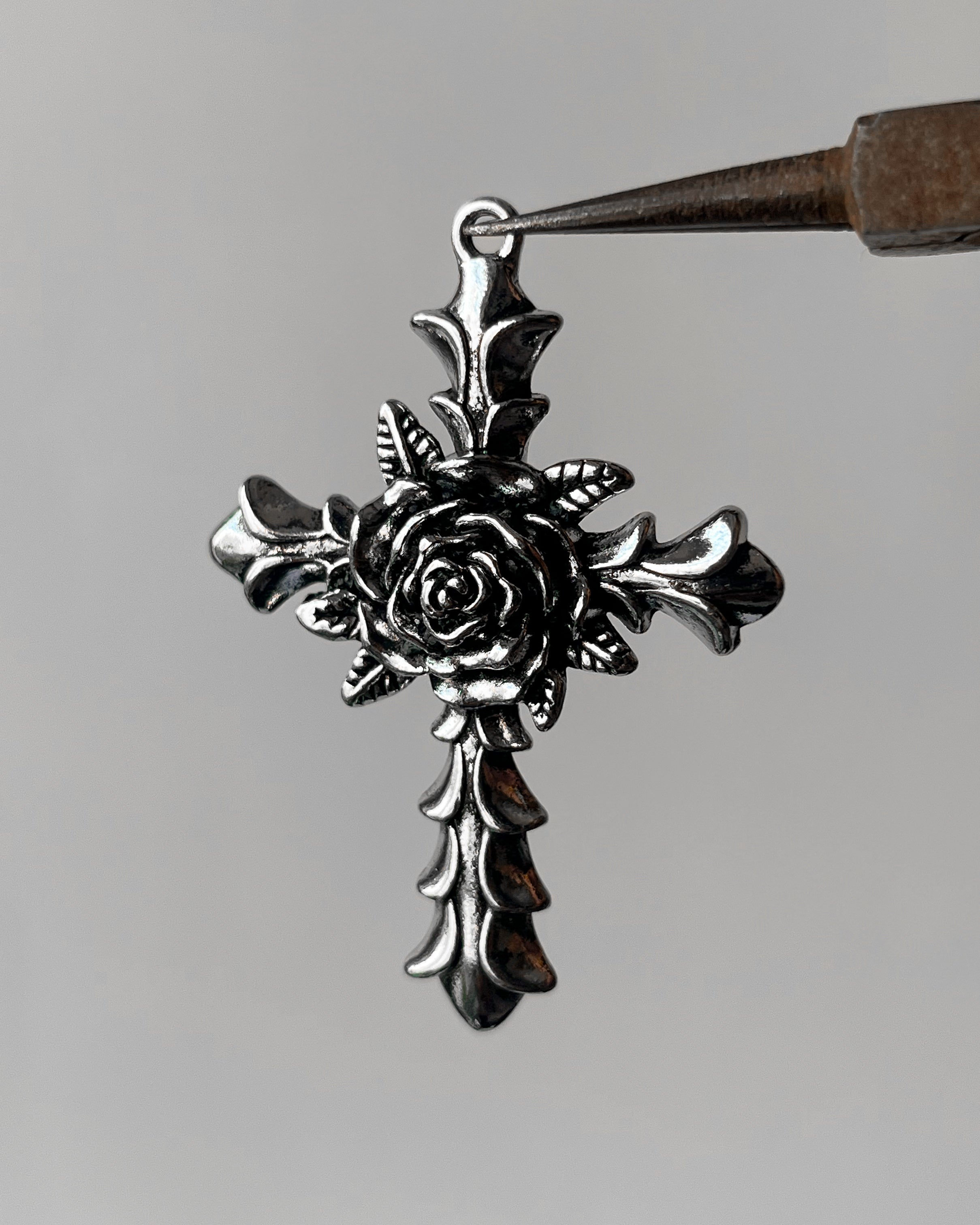Rose Cross Charm