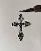 Pink cross charm