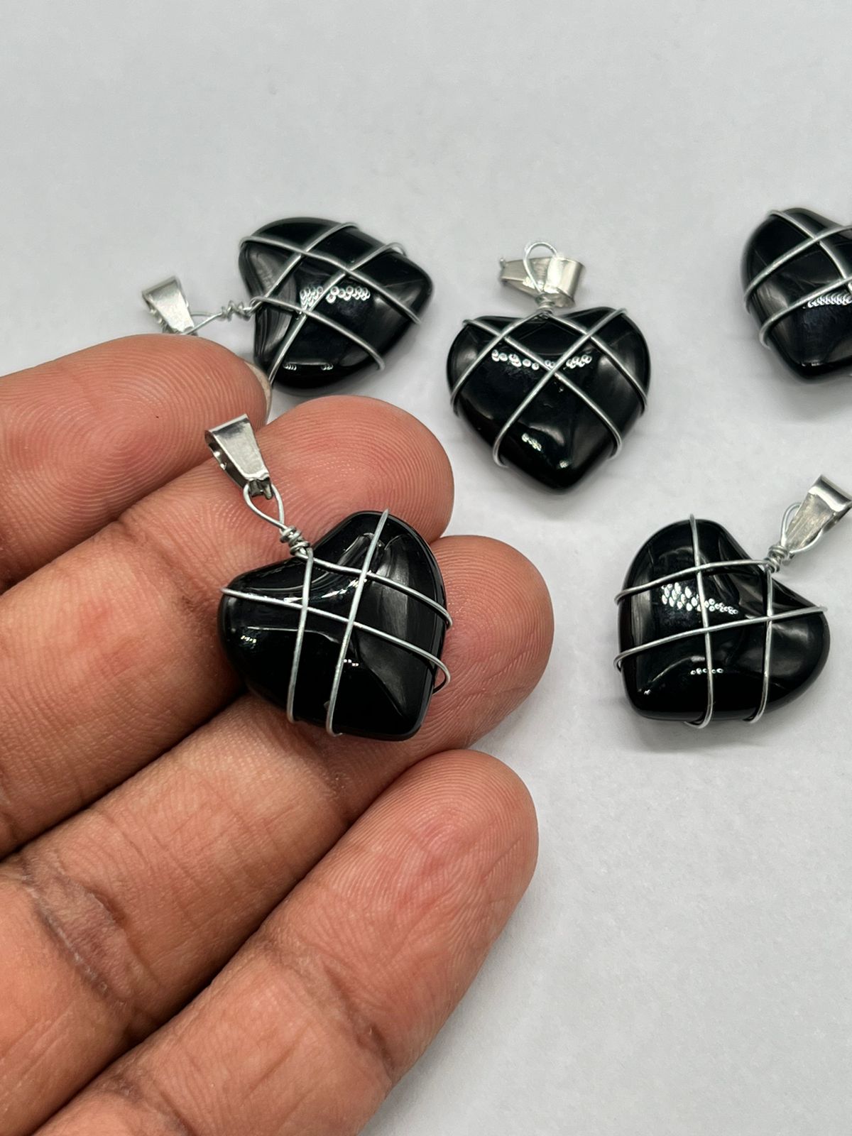 Caged Heart Charm Pack of 10