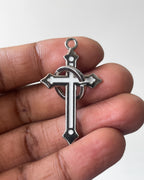 White ring cross pendant