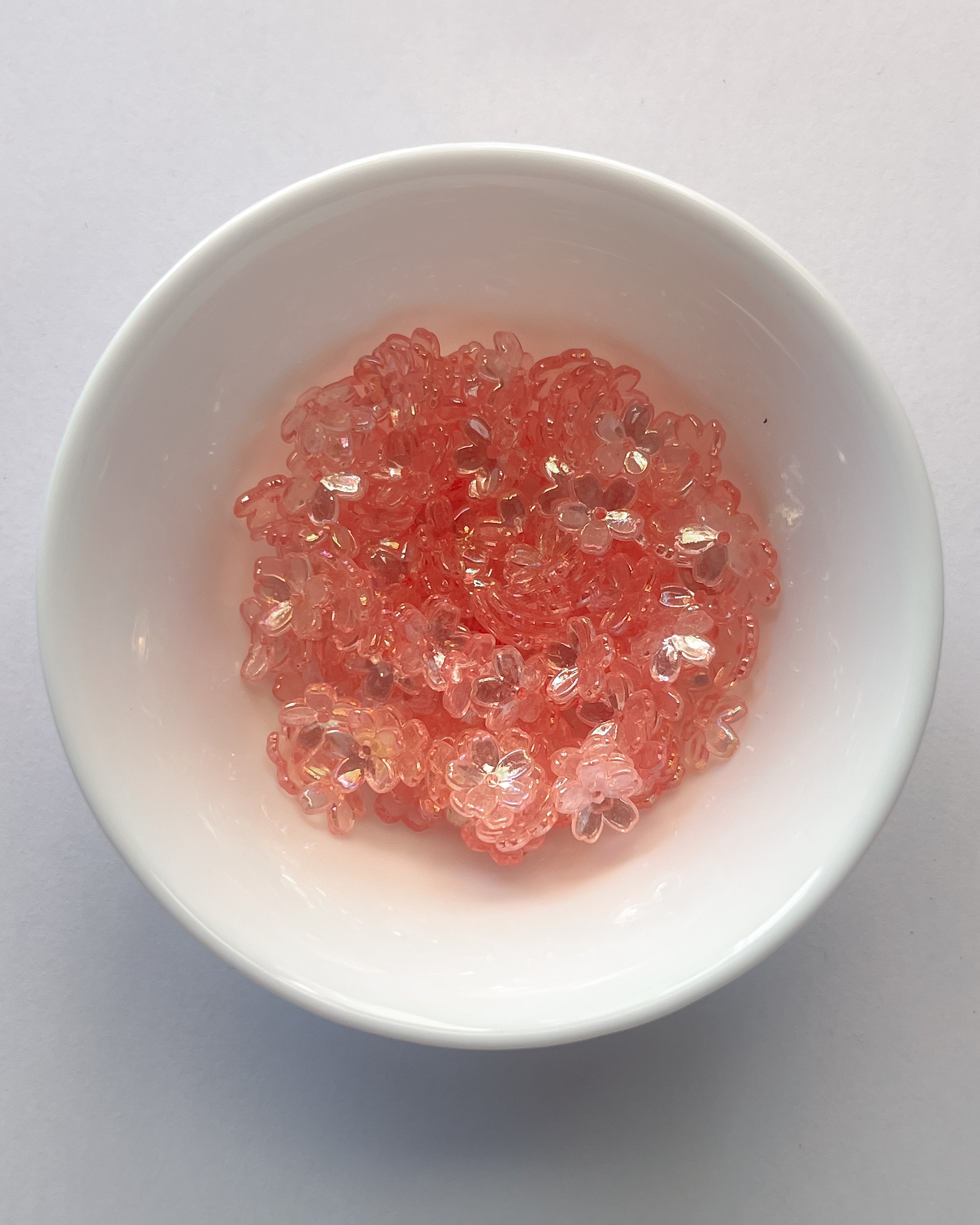 2.0 pink mini Flower beads - 25 grams