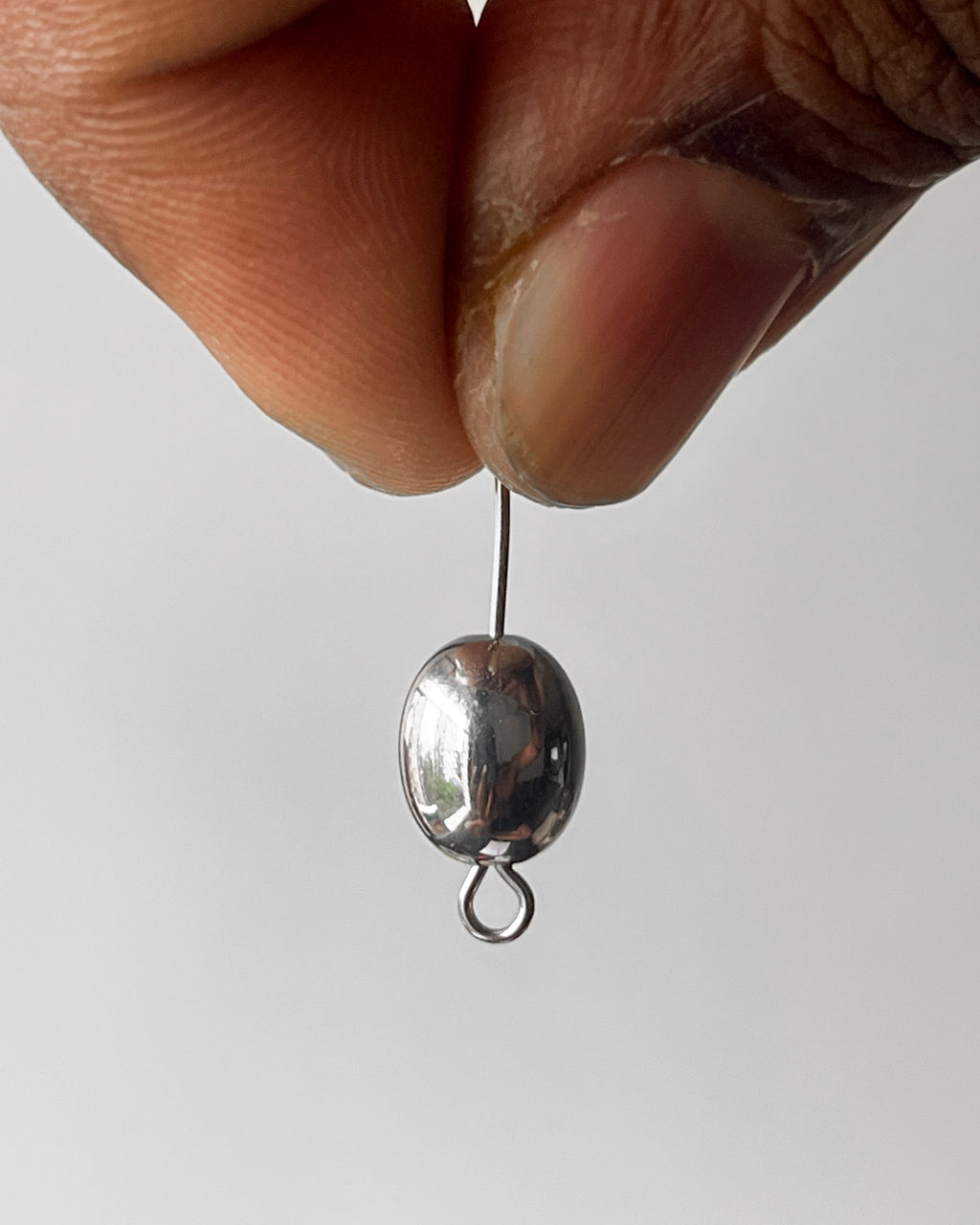 4 Uneven metallic CCB bead // 25 grams