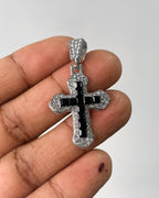 Iced out black cross