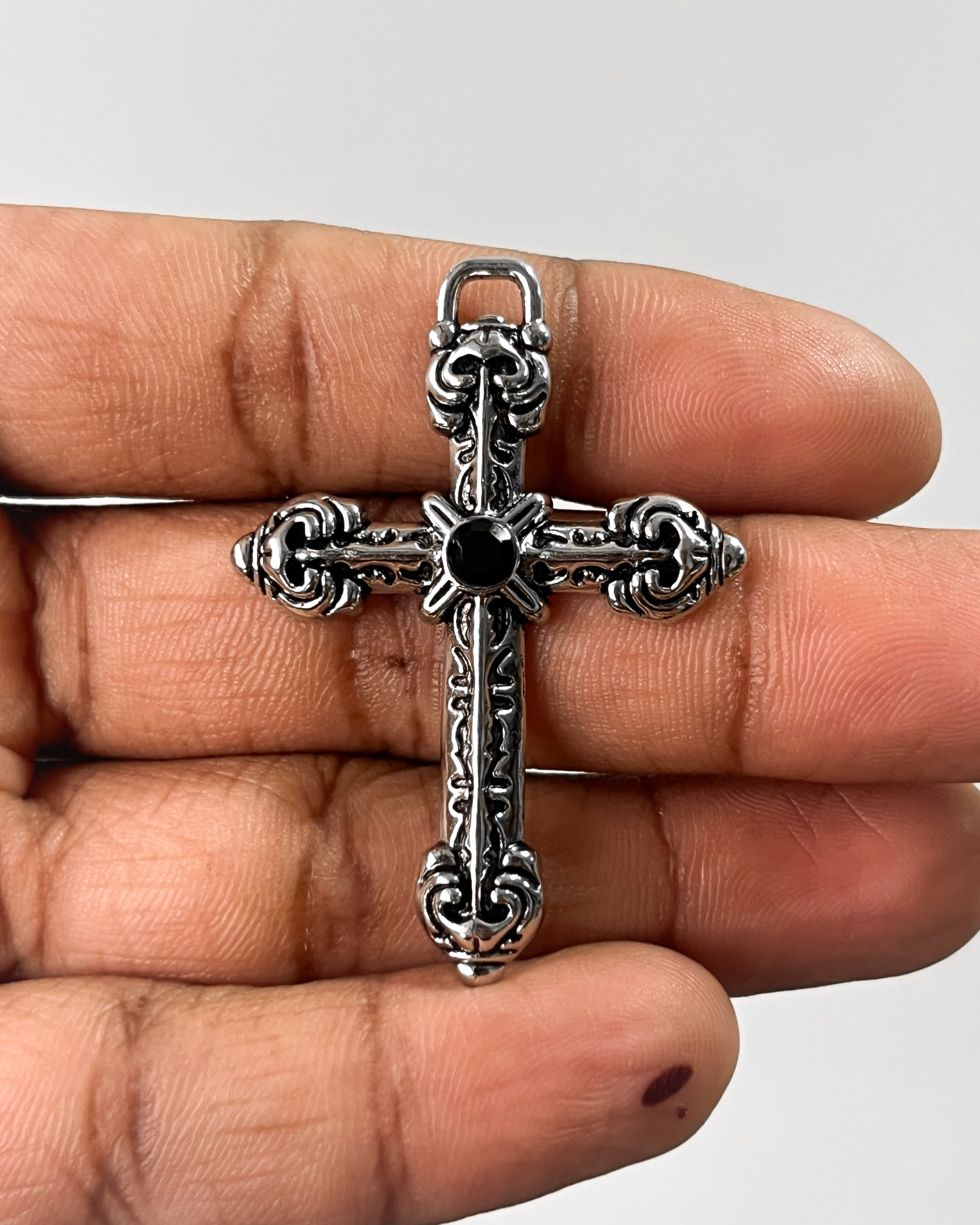 Black stone cross