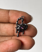 Gothic melting heart charm