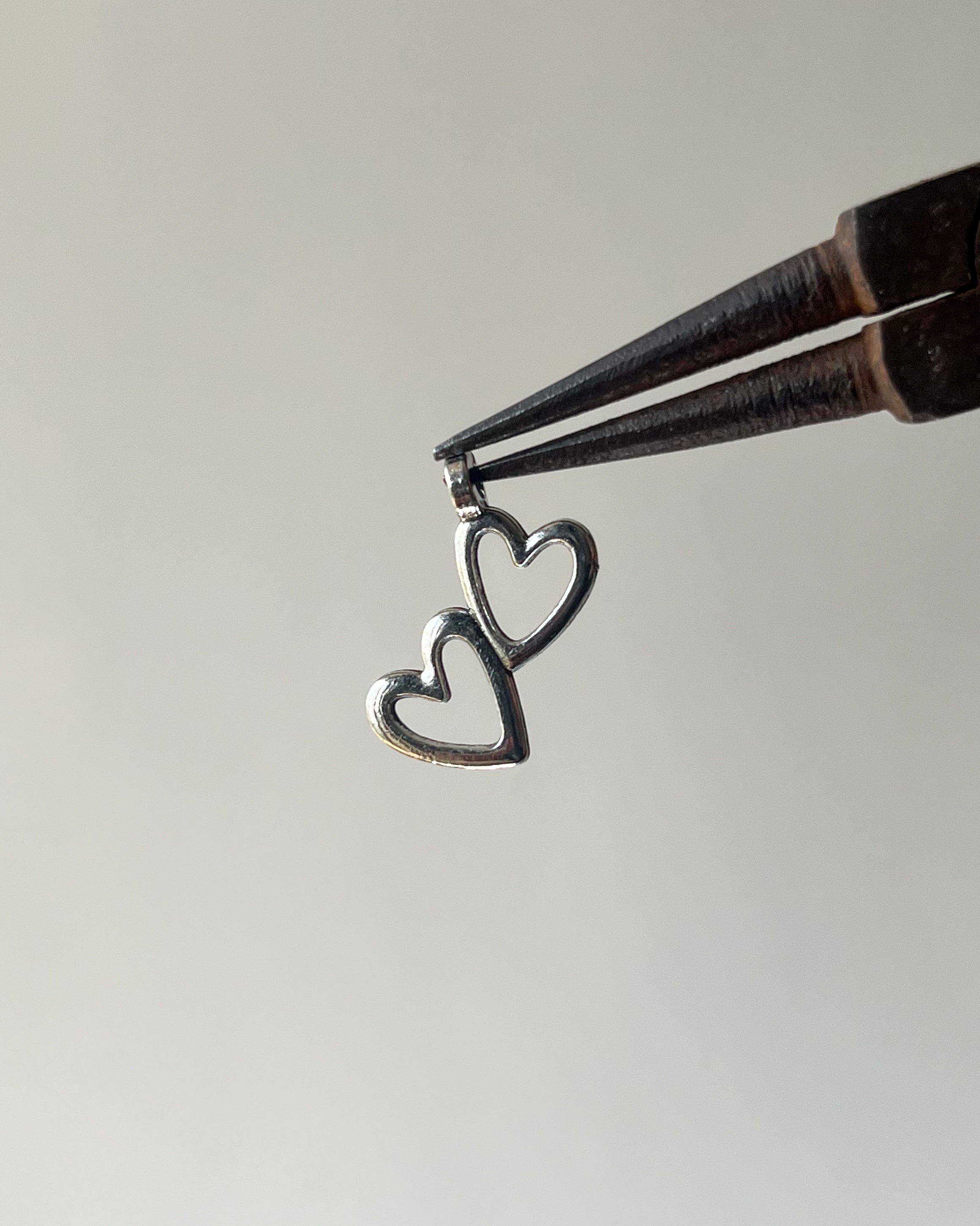 2 Heart charm  // 20 pc