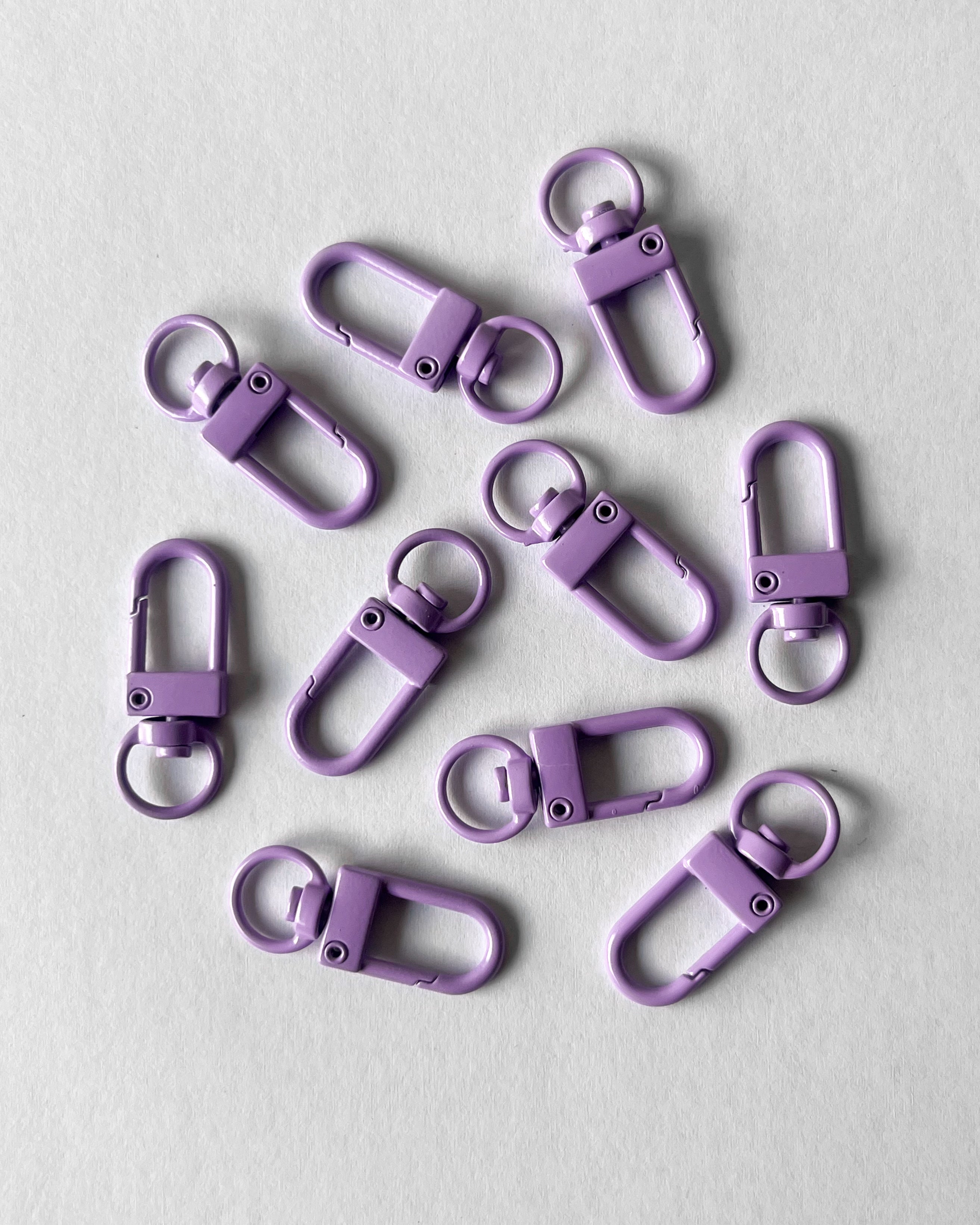 Purple Keychain Hooks Pack of 10
