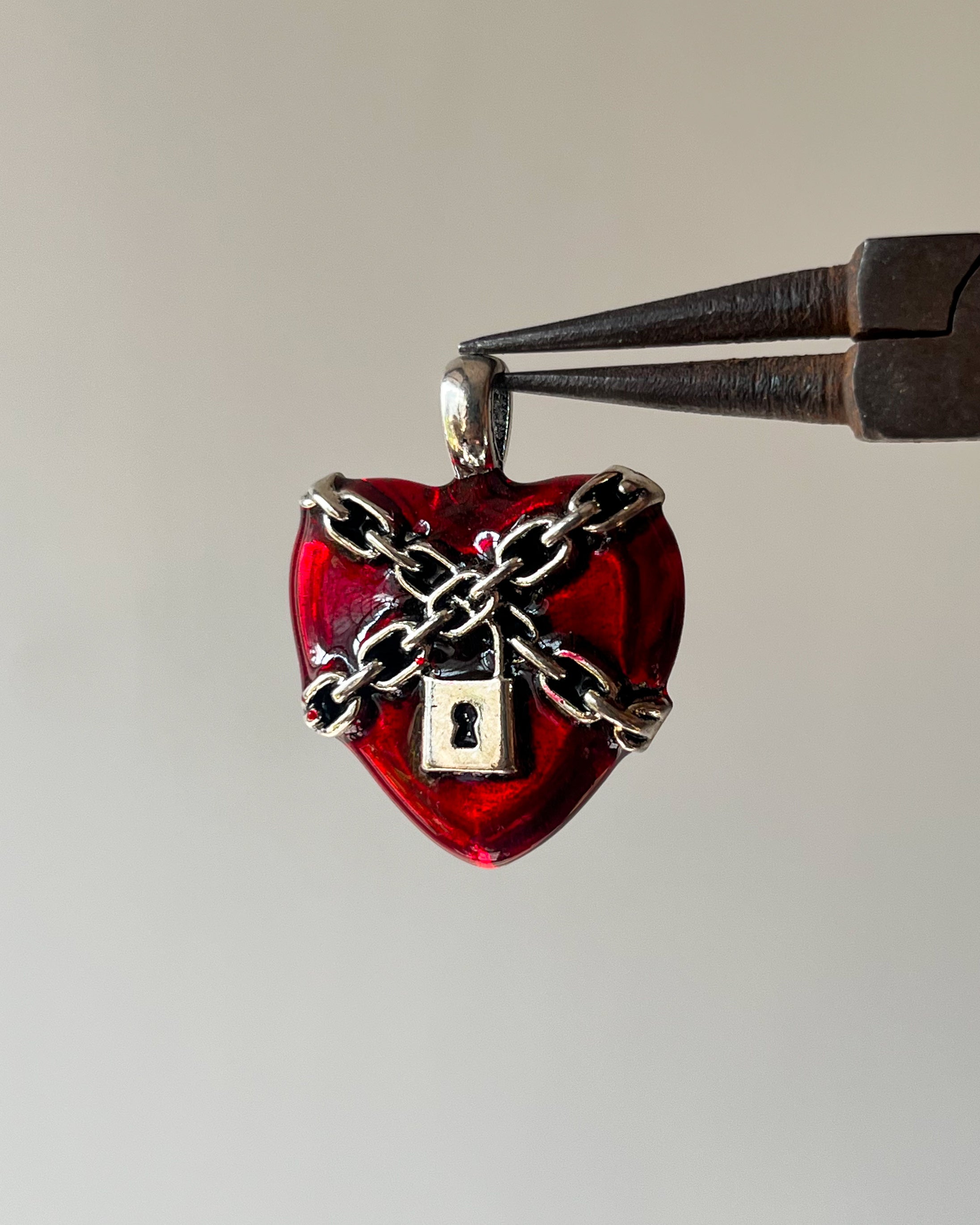 Heart lock charm