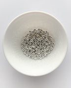 5mm Silver Metal beads - 25 grams